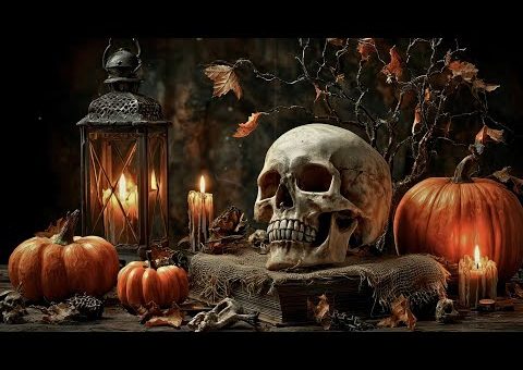 ℌ𝔞𝔩𝔩𝔬𝔴𝔢𝔢𝔫 𝔇𝔢𝔞𝔱𝔥 𝔙𝔦𝔟𝔢 ~ Whispers of an Enchanted Autumn Night Dark Academia and Timeless Serenity